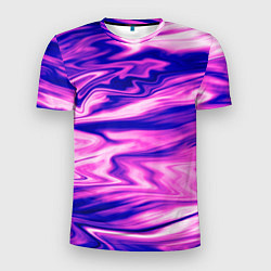 Мужская спорт-футболка Розово-фиолетовый мраморный узор