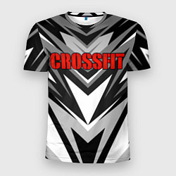 Мужская спорт-футболка КРОССФИТ - СЕРАЯ АБСТРАКЦИЯ