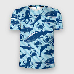 Мужская спорт-футболка Жители океанских глубин