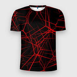 Мужская спорт-футболка Intersecting red rays