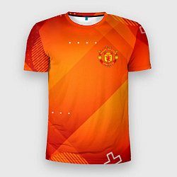 Футболка спортивная мужская Manchester united Абстракция спорт, цвет: 3D-принт