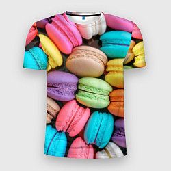 Мужская спорт-футболка Цветные Макаруны