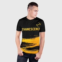 Футболка спортивная мужская Evanescence - gold gradient: символ сверху, цвет: 3D-принт — фото 2