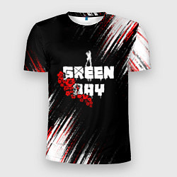 Футболка спортивная мужская Green day - абстракция, цвет: 3D-принт