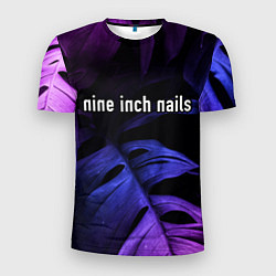 Футболка спортивная мужская Nine Inch Nails neon monstera, цвет: 3D-принт