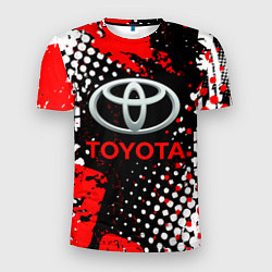 Футболка спортивная мужская Тойота - следы-шины, цвет: 3D-принт