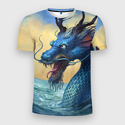 Футболка спортивная мужская Японский Дракон В Воде, цвет: 3D-принт