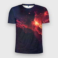 Мужская спорт-футболка Космическое пламя