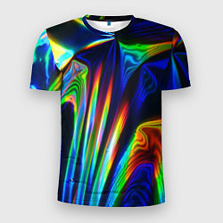 Мужская спорт-футболка Волнообразные абстрактные линии