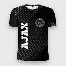 Мужская спорт-футболка Ajax sport на темном фоне: надпись, символ