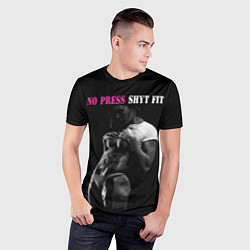 Футболка спортивная мужская NO PRESS SHYT FIT, цвет: 3D-принт — фото 2