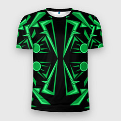 Мужская спорт-футболка Геометрический узор зеленый geometric