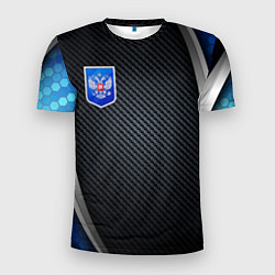 Мужская спорт-футболка Black & blue Russia