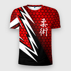 Мужская спорт-футболка Джиу - Джитсу : Красная броня