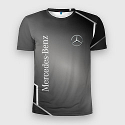 Мужская спорт-футболка Mercedes абстракция карбон