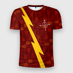 Мужская спорт-футболка Megadeth гитары и молния