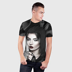 Футболка спортивная мужская Готическая девушка, цвет: 3D-принт — фото 2