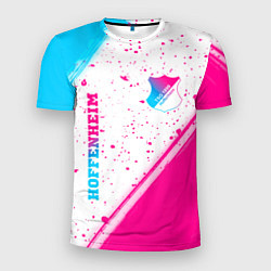 Мужская спорт-футболка Hoffenheim neon gradient style: надпись, символ