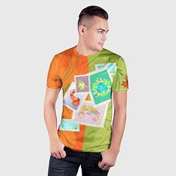 Футболка спортивная мужская Марки, цвет: 3D-принт — фото 2