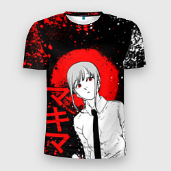 Футболка спортивная мужская Человек-бензопила - манга - Макима, цвет: 3D-принт