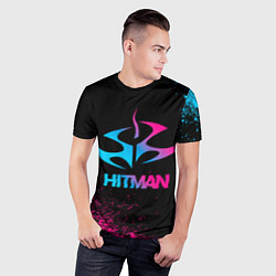 Футболка спортивная мужская Hitman - neon gradient, цвет: 3D-принт — фото 2