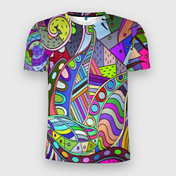 Мужская спорт-футболка Детский красочный узор