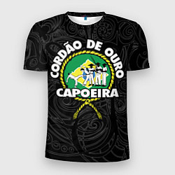 Мужская спорт-футболка Capoeira Cordao de ouro flag of Brazil