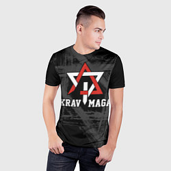 Футболка спортивная мужская Krav-maga military combat system emblem, цвет: 3D-принт — фото 2