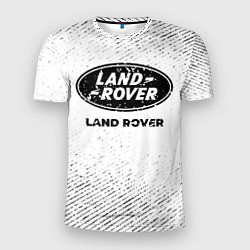 Мужская спорт-футболка Land Rover с потертостями на светлом фоне
