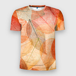 Мужская спорт-футболка Осенние прозрачные листья