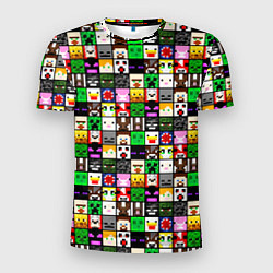Мужская спорт-футболка Minecraft characters