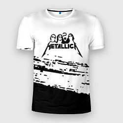 Футболка спортивная мужская Metallica - черная текстура, цвет: 3D-принт