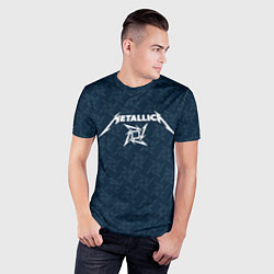 Футболка спортивная мужская Metallica - паттерн, цвет: 3D-принт — фото 2