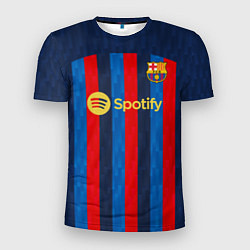 Футболка спортивная мужская Левандовский Барселона форма 20222023, цвет: 3D-принт