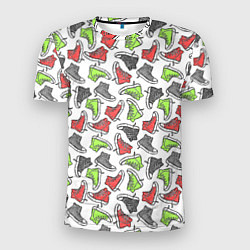 Мужская спорт-футболка Кеды разноцветные поп арт