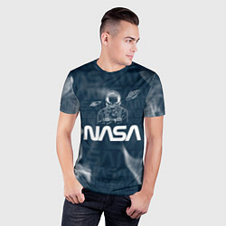 Футболка спортивная мужская Nasa - космонавт - паттерн, цвет: 3D-принт — фото 2