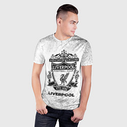 Футболка спортивная мужская Liverpool с потертостями на светлом фоне, цвет: 3D-принт — фото 2