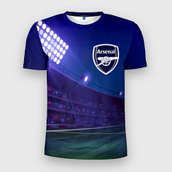 Футболка спортивная мужская Arsenal ночное поле, цвет: 3D-принт