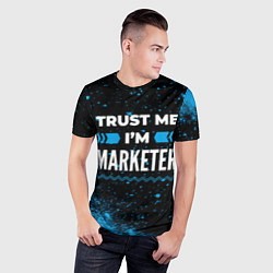 Футболка спортивная мужская Trust me Im marketer dark, цвет: 3D-принт — фото 2