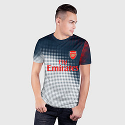 Футболка спортивная мужская Arsenal logo абстракция, цвет: 3D-принт — фото 2