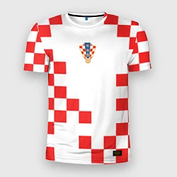 Футболка спортивная мужская Сборная Хорватии форма к чемпионату мира 2022, цвет: 3D-принт