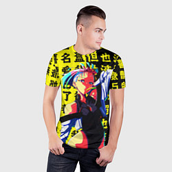 Футболка спортивная мужская Люси из аниме Cyberpunk edgerunners, цвет: 3D-принт — фото 2