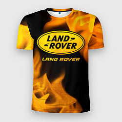 Мужская спорт-футболка Land Rover - gold gradient