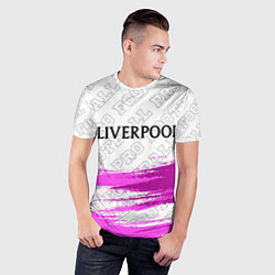Футболка спортивная мужская Liverpool pro football: символ сверху, цвет: 3D-принт — фото 2