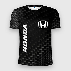 Мужская спорт-футболка Honda карбоновый фон
