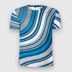Мужская спорт-футболка Волнистые полосы - текстура
