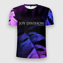 Мужская спорт-футболка Joy Division neon monstera