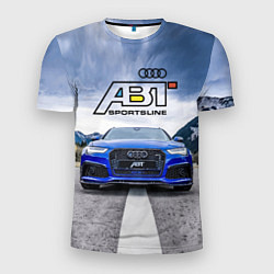 Футболка спортивная мужская Audi ABT - sportsline на трассе, цвет: 3D-принт