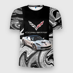 Футболка спортивная мужская Chevrolet Corvette - Motorsport - Racing team, цвет: 3D-принт