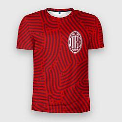 Футболка спортивная мужская AC Milan отпечатки, цвет: 3D-принт